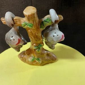 VINTAGE SALT & PEPPER SHAKERS - “HANGING MONKEYS”